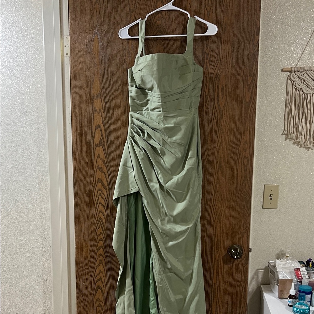 Amazon Asymmetrical Green Dress